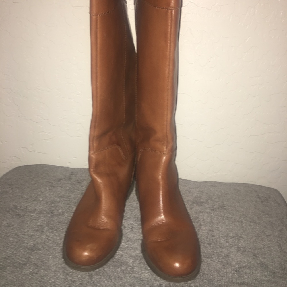 Nine West cognac leather boots